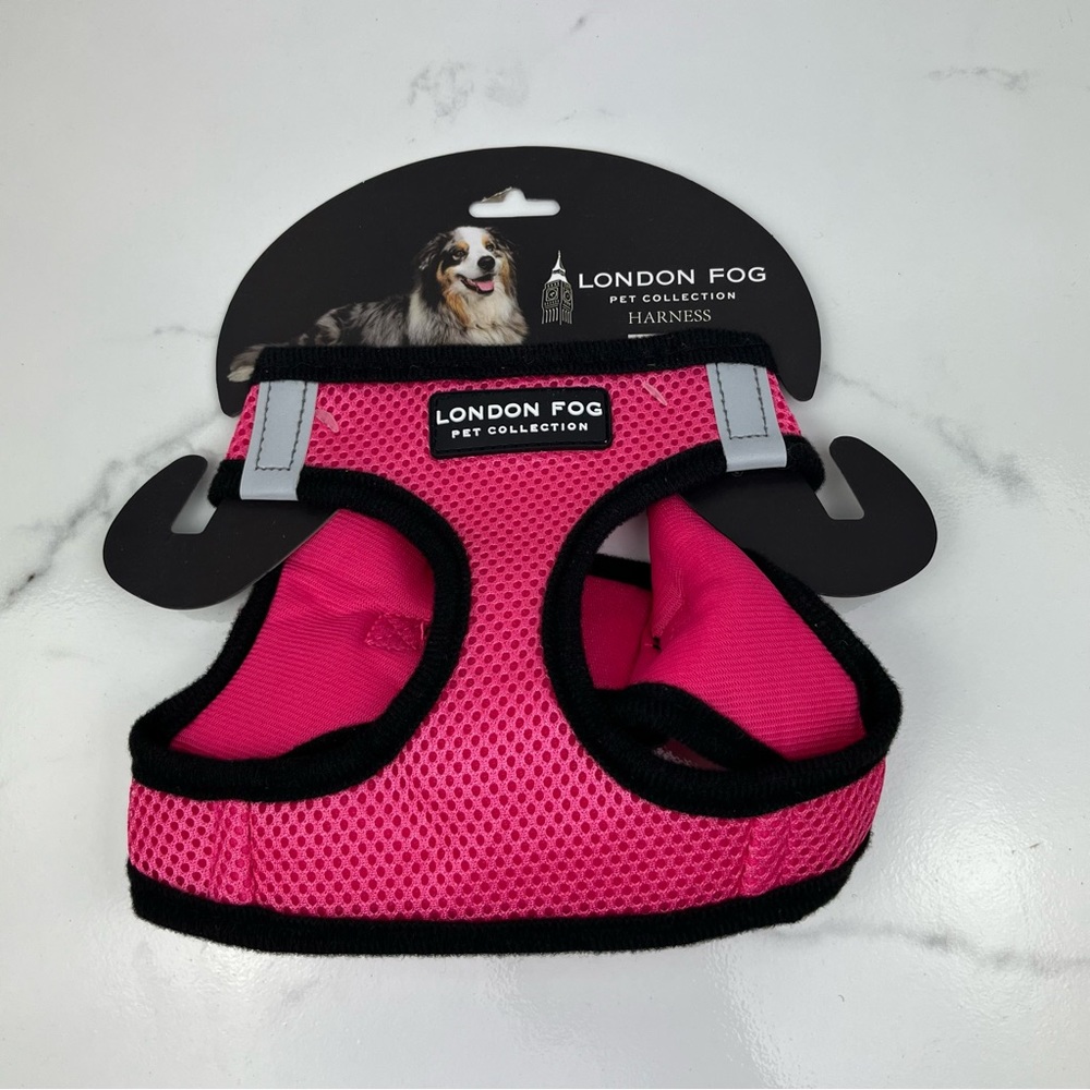 London Fog Pet Collection Bright Pink Dog Harness Size Medium